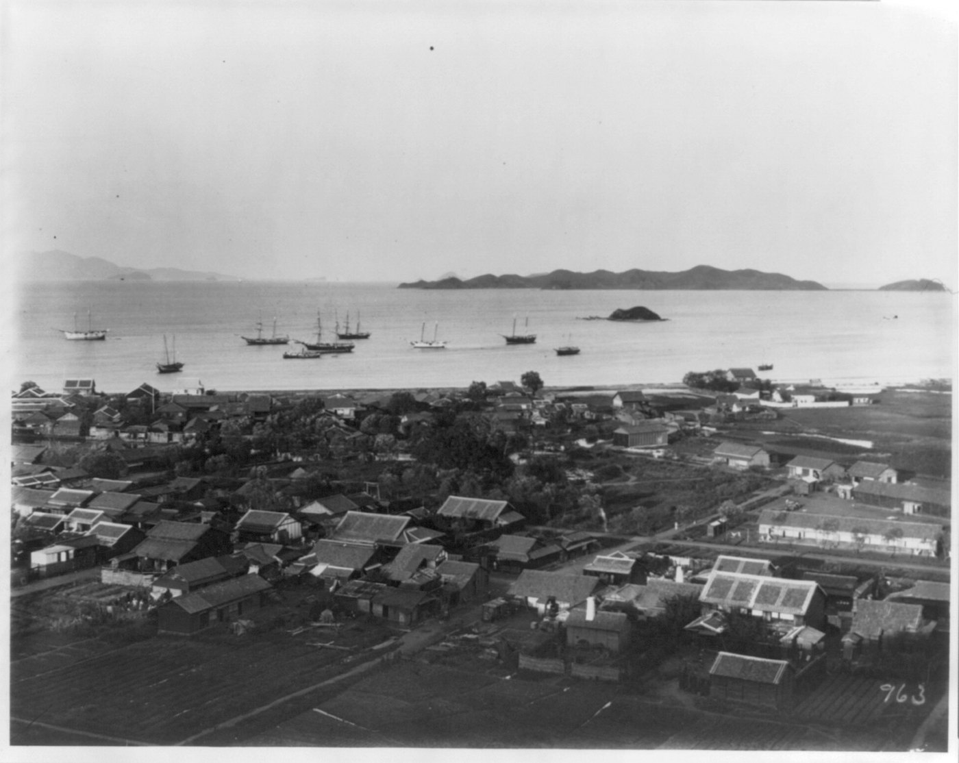 元山港の全景（1895年撮影）